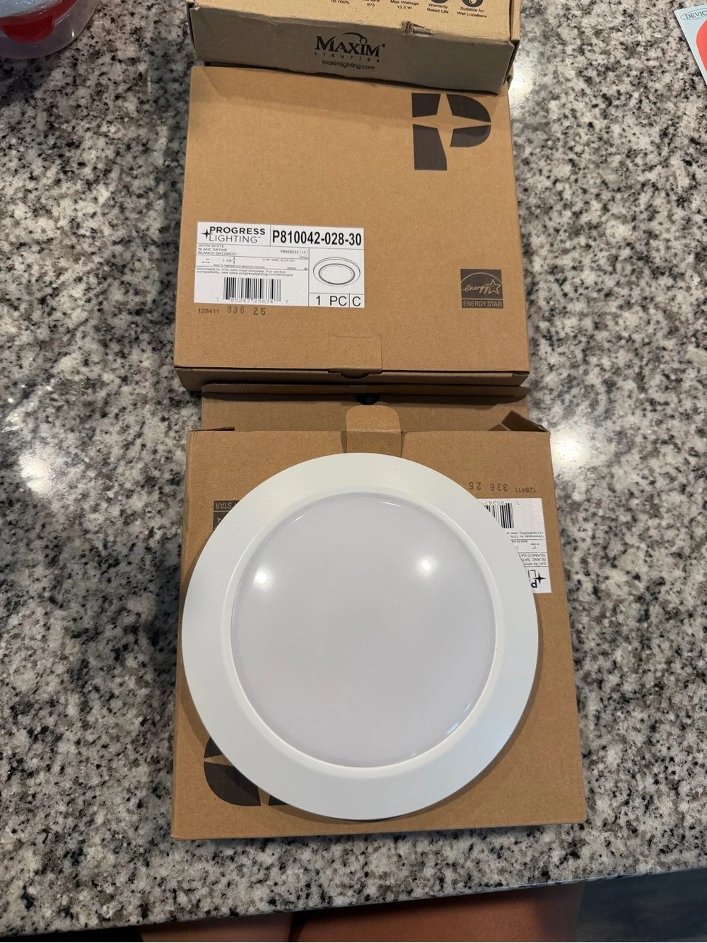 White LED Recessed Ceiling Light - 2-Pack